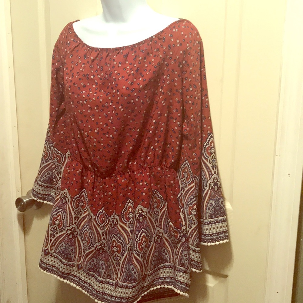 Burgundy Romper - Picture 1 of 2